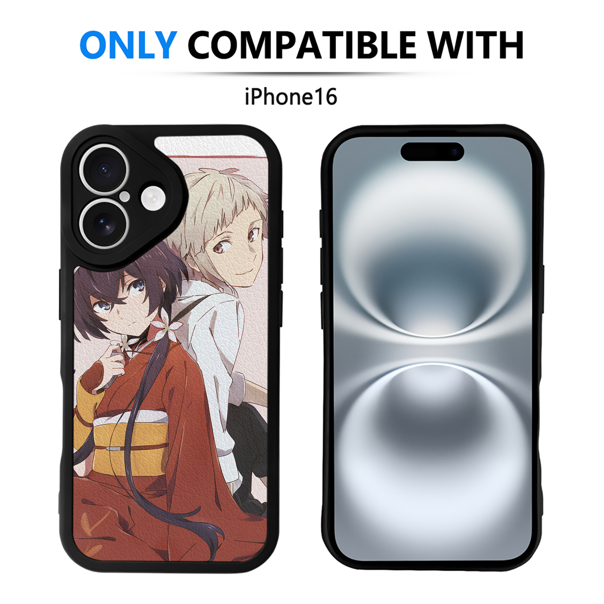 （画像用） 文豪ストレイドッグス Bungo Stray Dogs 【iPhone 16シリーズ対応】シリコンスマホケース（レザー調） 材質：シリコン